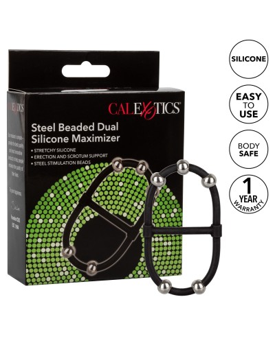 Ballstretcher Beaded Dual Noir pas cher