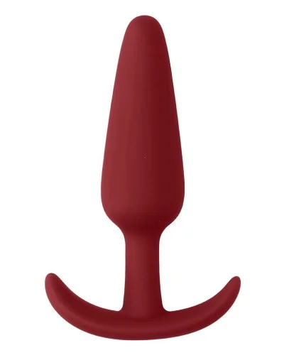 Plug en silicone Slim Butt 7.5 x 2cm Rouge pas cher