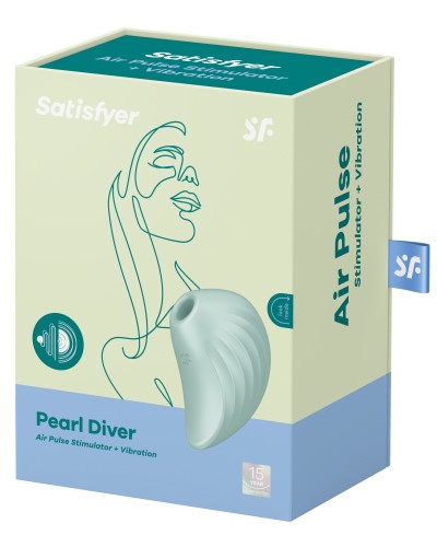 Stimulateur de clitoris Pearl Diver Satisfyer Menthe pas cher