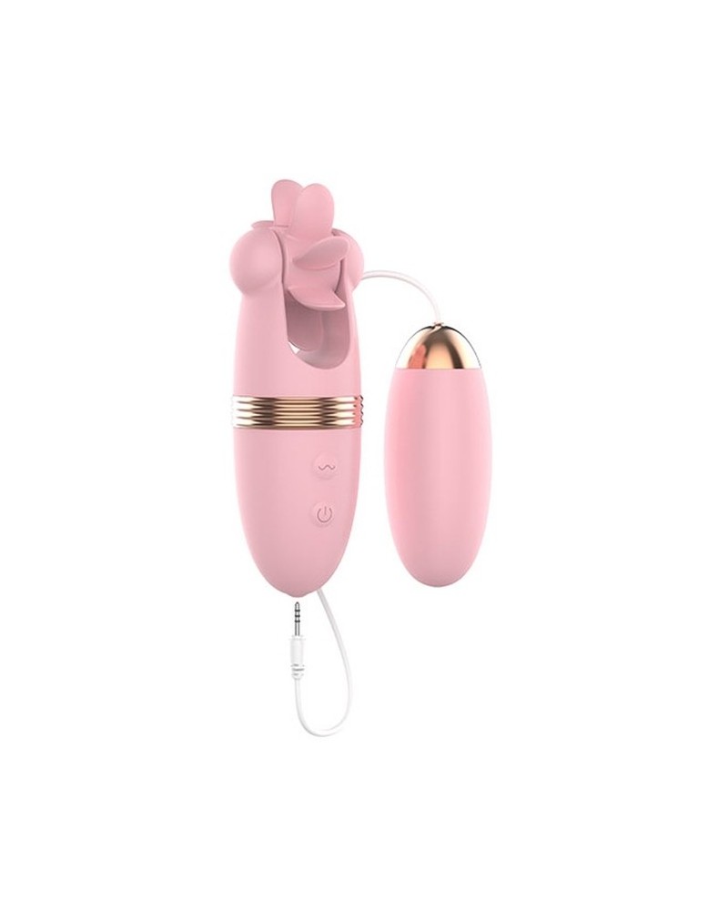 Stimulateur de clitoris rotatif Magic Roll 13cm Rose pas cher