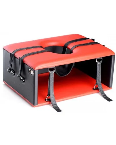 Chaise Facesitting Queening/Kinging Noir-Rouge pas cher