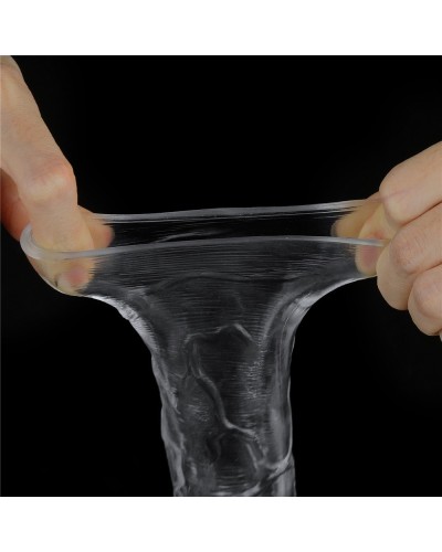 Gaine de pEnis Flawless 19 x 4cm Transparente pas cher