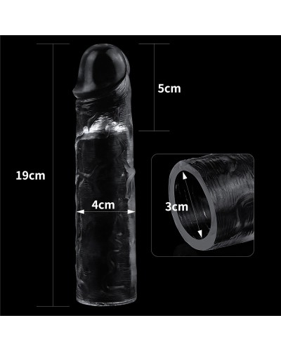 Gaine de pEnis Flawless 19 x 4cm Transparente pas cher