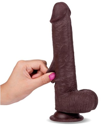 Gode rEaliste Slidy Cock 17 x 4cm Marron pas cher