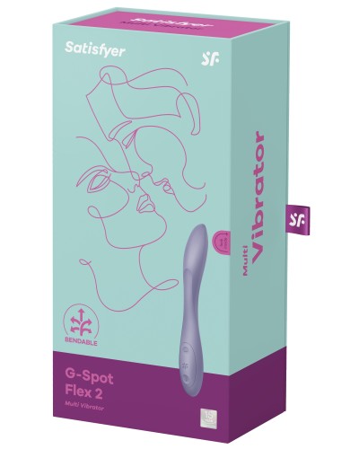 Vibro G-Spot Flex 2 Satisfyer 20cm Violet pas cher