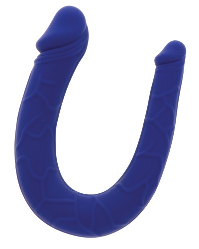 Mini Double gode U-Shape 11 x 3.1cm Bleu pas cher