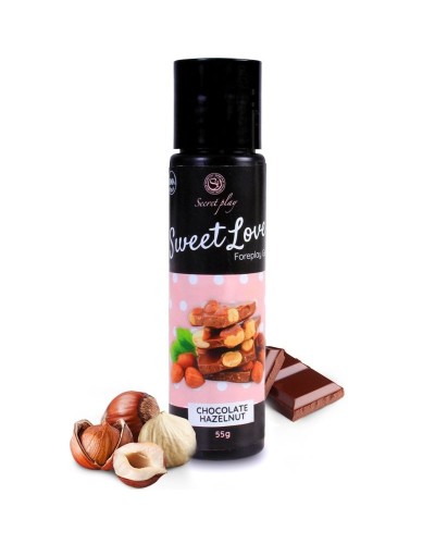 Lubrifiant comestible Sweet Love Chocolat-Noisettes 60ml pas cher