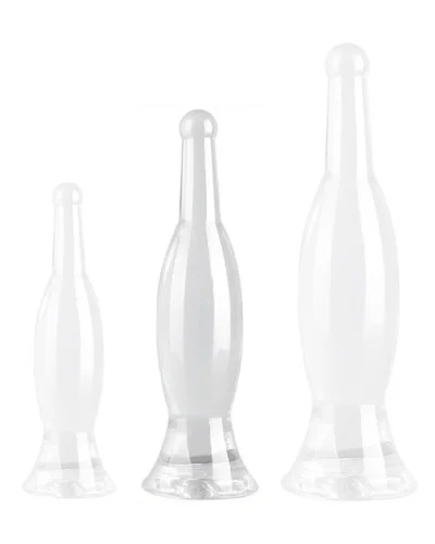 Plug transparent Bottle M 22 x 5.5cm pas cher