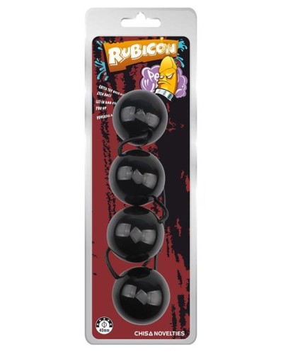 Boules anales Rubicon L 35 x 6cm Noires