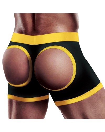 Boxer Bottomless pour Gode Horny Strapon Noir Taille XS/S