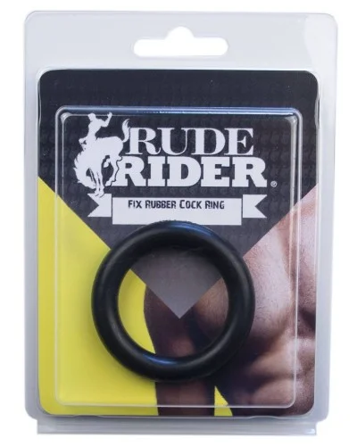 Cockring Fix Rubber Thick Noir Taille 50 mm