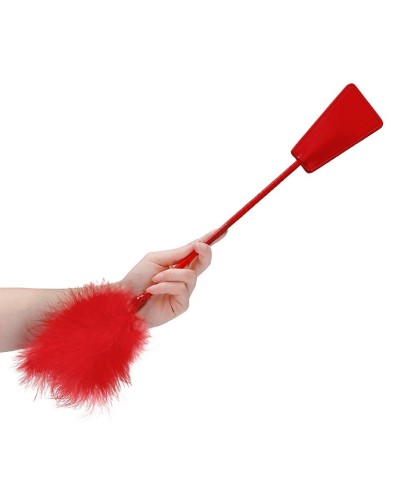 Cravache et Plumeau Ouch 43cm Rouge