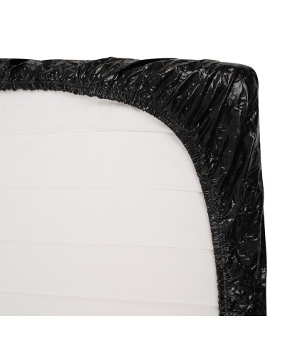 Drap housse Vinyle Fitted Sheet 160 x 200 cm Noir pas cher