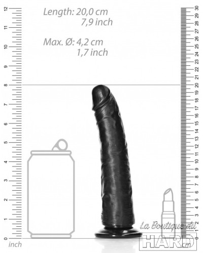 Gode Slim Dildo 18 x 4.2cm Noir