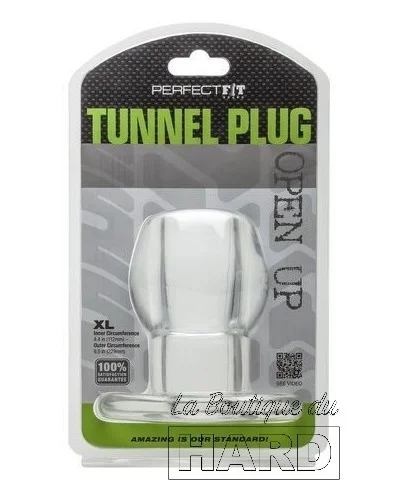 Ass Tunnel Plug Silicone Transparent Extra-Large 9 x 7 cm pas cher