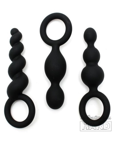 Kit de 3 plugs Silicone Booty Call Satisfyer 9.5 x 2.5cm