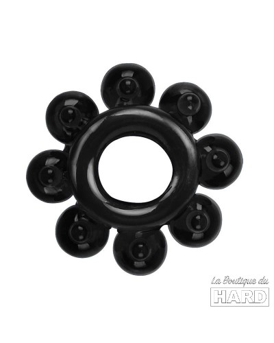 Lot de 4 Cockrings souples Ring Stars Noirs