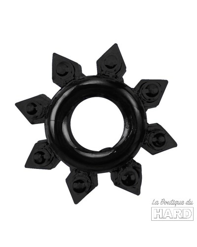 Lot de 4 Cockrings souples Ring Stars Noirs