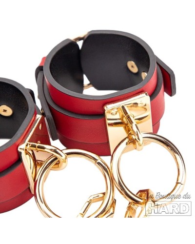 Menottes de poignets Goldy Cuff Rouge-Noir