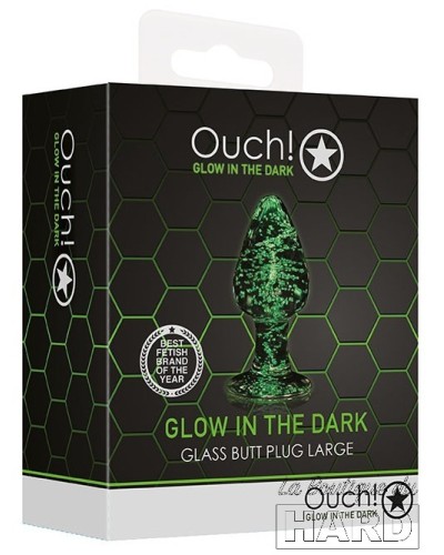 Plug en verre Phosphorescent Butt Glow L 8 x 4cm