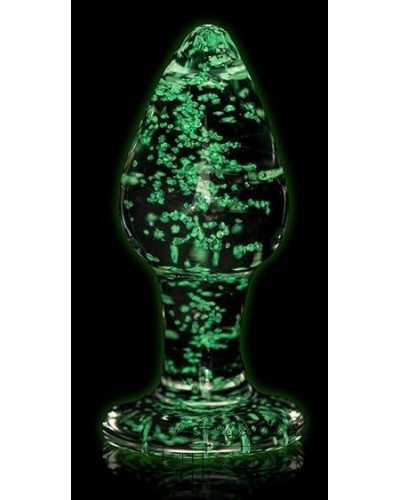 Plug en verre phosphorescent Butt Glow M 7 x 3.2cm