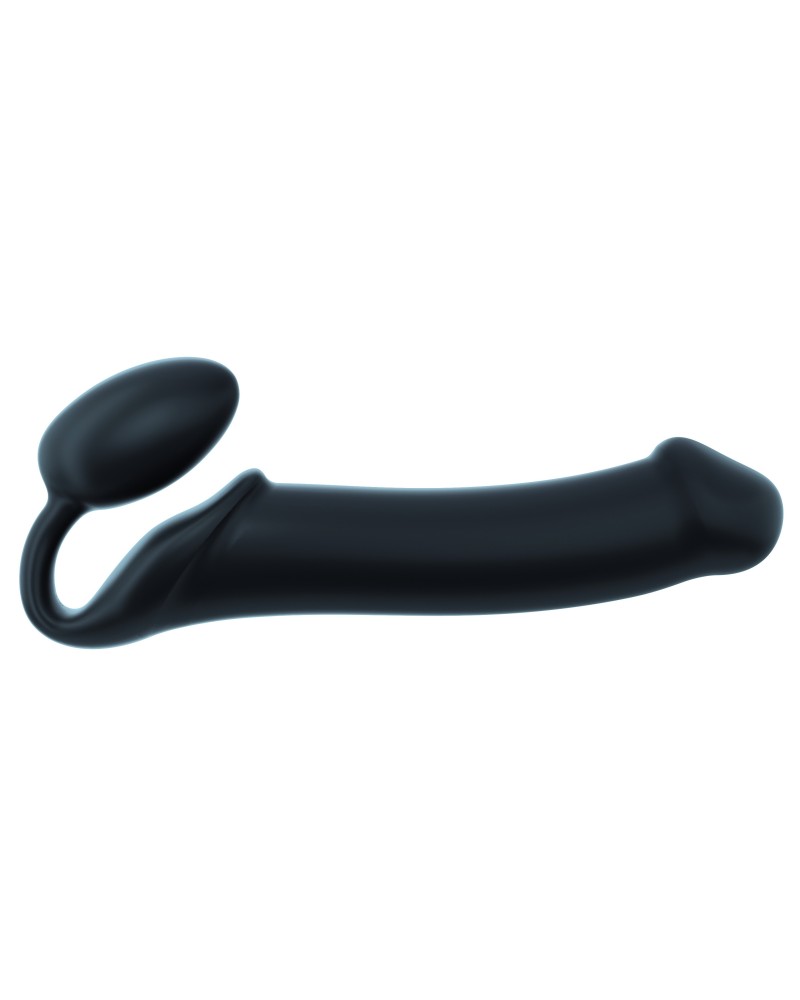 Gode + Plug STRAP-ON-ME Bendable XL 16 x 4.5 cm Noir pas cher