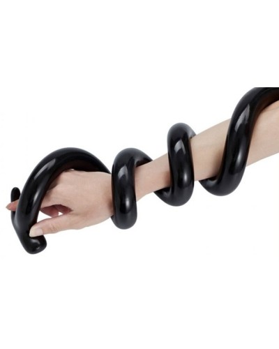 Gode long Mega Snake 100 x 3cm Noir pas cher