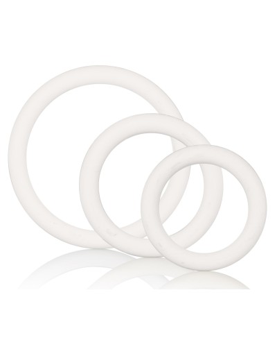 Lot de 3 cockrings souples Blanc pas cher