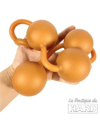 Boules anales en silicone Ass Orange 50 x 5.5cm pas cher