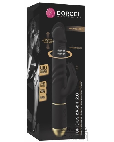 Vibro Furious Rabbit 2.0 Dorcel 27cm Noir pas cher