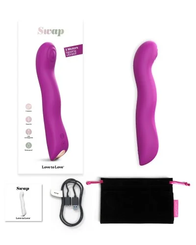 Vibro Swap Love To Love 21cm Violet  pas cher