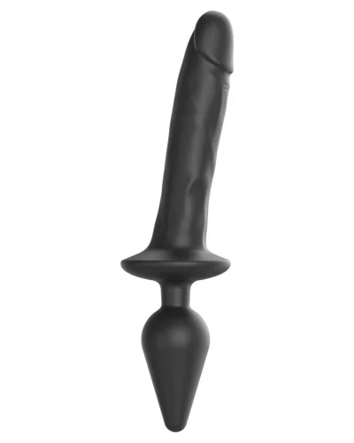 Plug Dildo Switch Realistic Strap-On-Me S 13 x 2.8cm Noir  pas cher