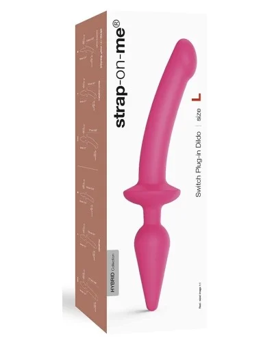 Plug Dildo Switch Strap-On-Me XXL 18 x 4cm Rose  pas cher