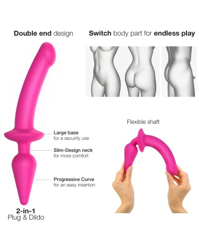 Plug Dildo Switch Strap-On-Me L 16 x 3.4cm Rose  pas cher