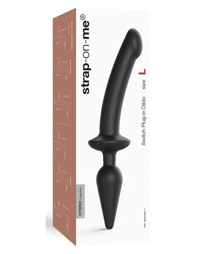 Plug Dildo Switch Strap-On-Me L 16 x 3.4cm Noir  pas cher