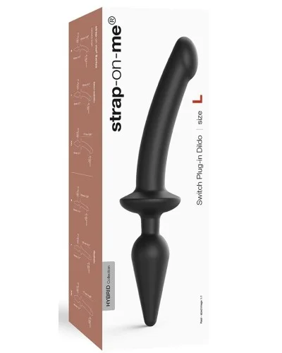 Plug Dildo Switch Strap-On-Me S 13 x 2.8cm Noir  pas cher