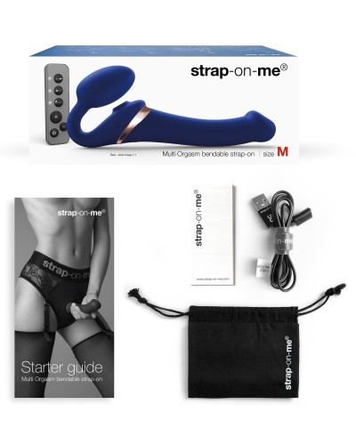Dildo Multi Orgasm Strap-On-Me S 14.5 x 3.4cm Bleu