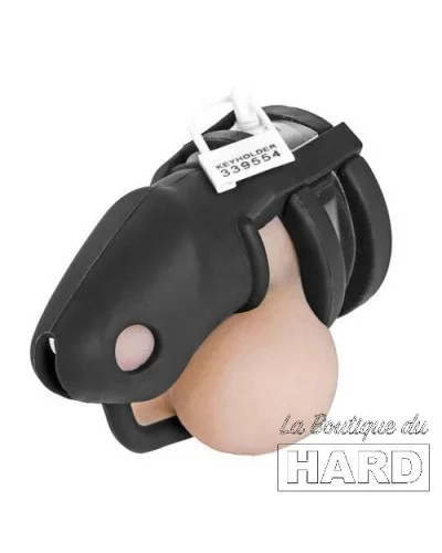 Cage de chasteté silicone Birdlocked 11 x 3.2cm Noire