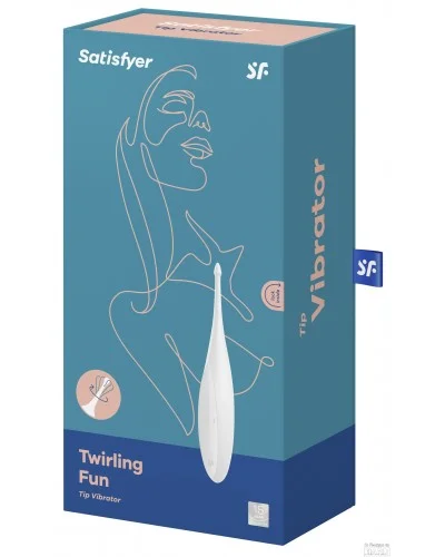 Stimulateur Twirling Fun Satisfyer 17cm Blanc sur la Boutique du Hard