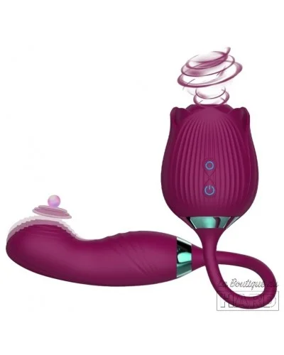 Stimulateur de clitoris et Point G Rose Suck 11 x 3cm Violet sur la Boutique du Hard
