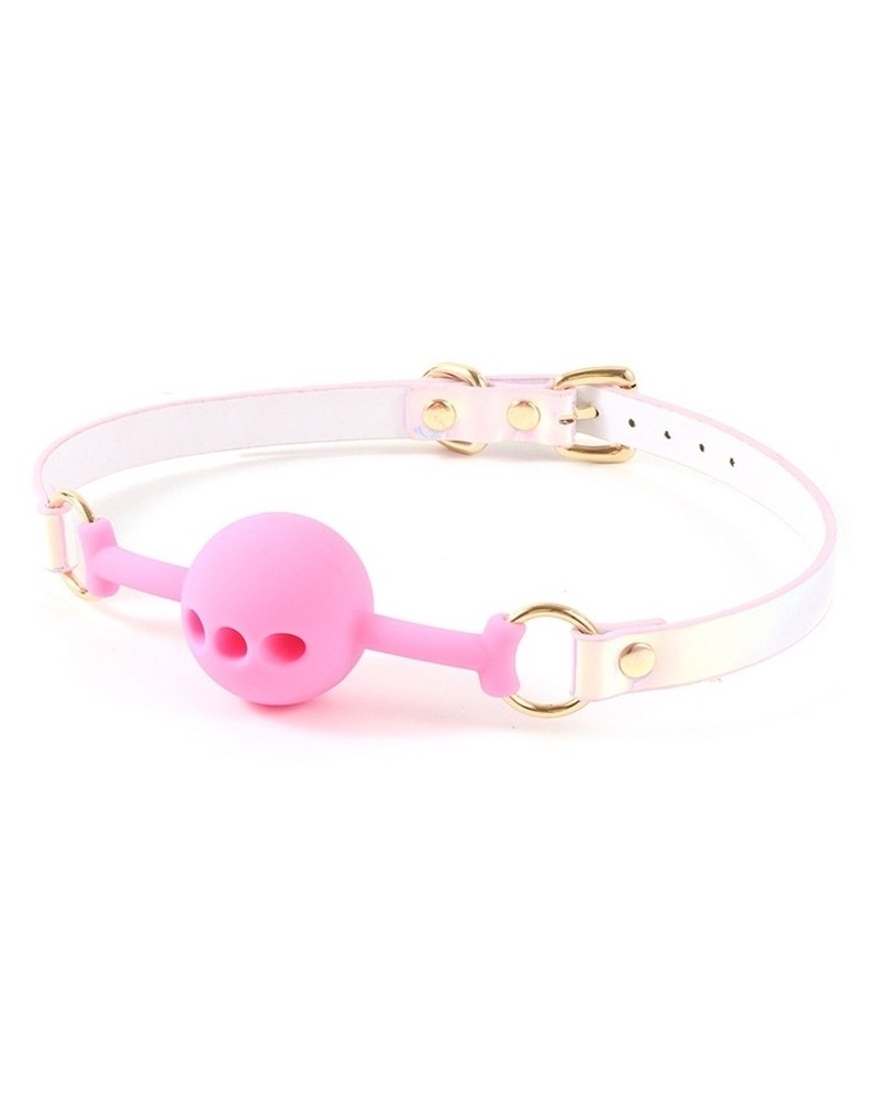 Bâillon Boule Laser Rose sur la Boutique du Hard