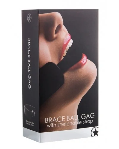 Bâillon Boule Gag Strap Noir sur la Boutique du Hard