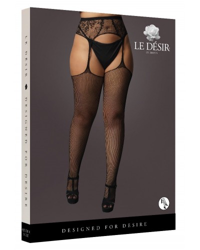 Bas Résille LACE FISHNET Noirs sur la Boutique du Hard