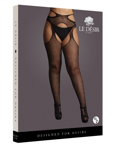 Collants Résille Grande taille STRAPPY Noirs sur la Boutique du Hard