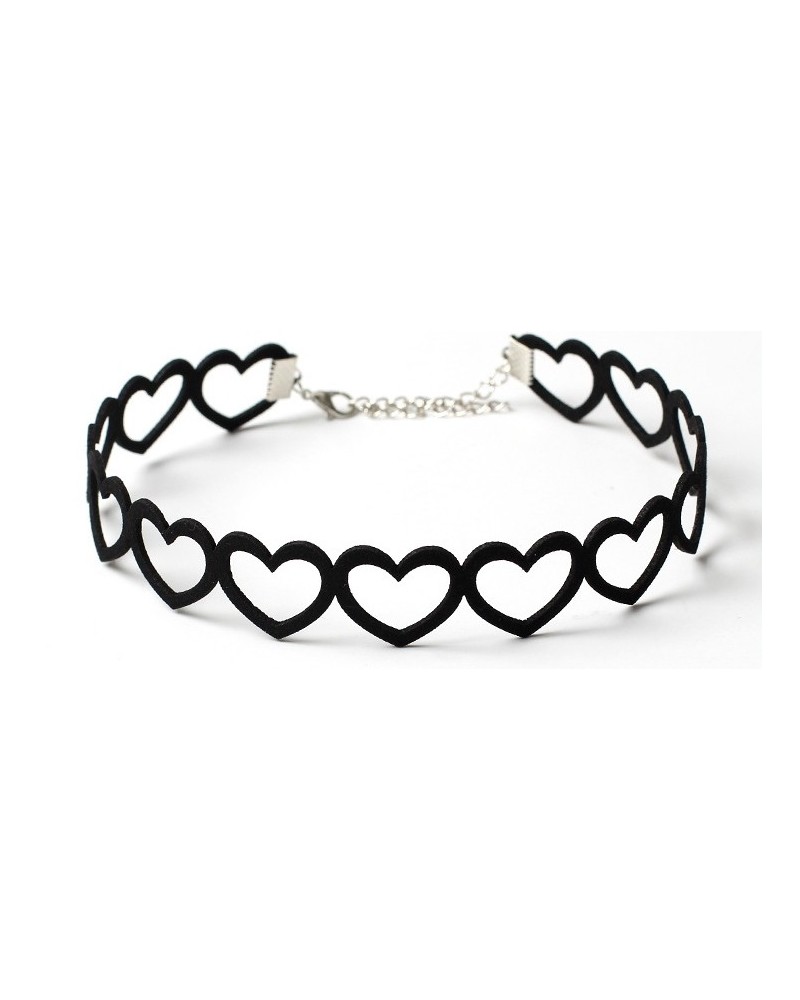 Ras de cou Heart Line Noir sur la Boutique du Hard