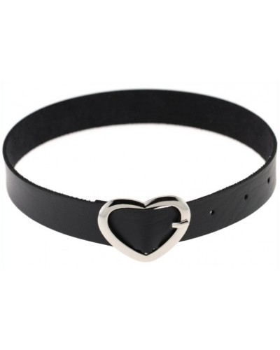 Ras de cou Heart Attach Noir sur la Boutique du Hard