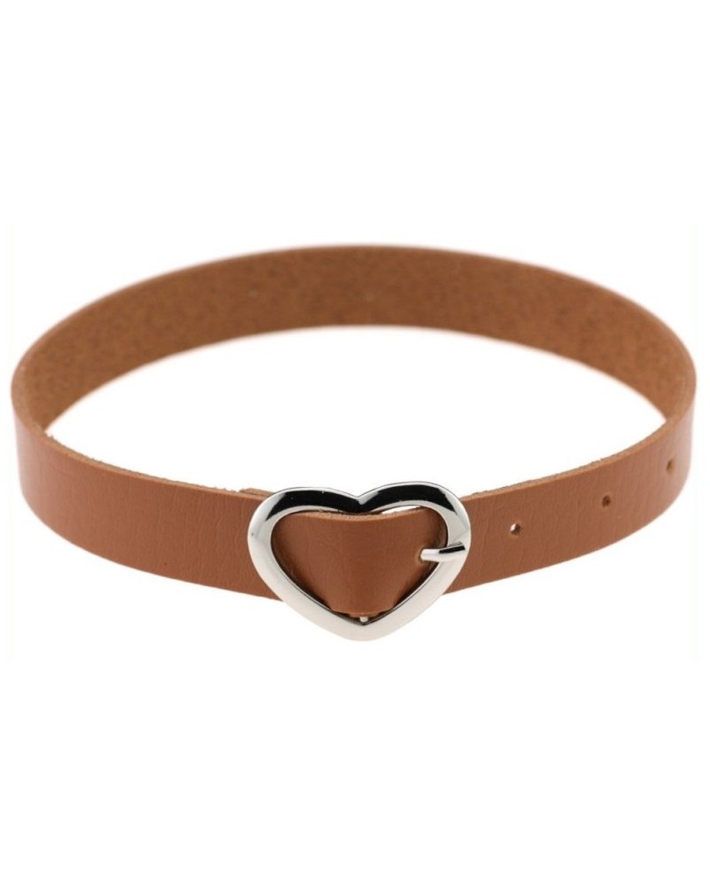 Ras de cou Heart Attach Marron sur la Boutique du Hard