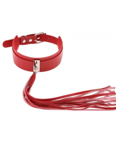 Collier Taswel Rouge sur la Boutique du Hard