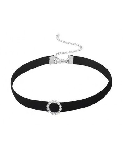 Ras de cou Diamond Circle Noir sur la Boutique du Hard