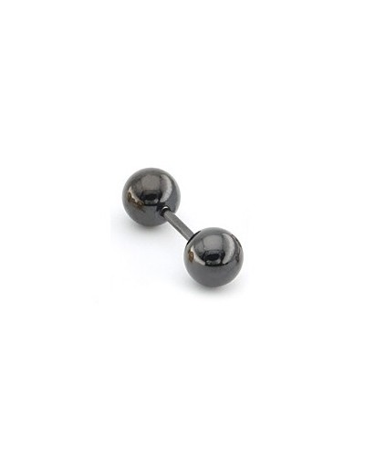 Clou d'oreille Ball Duo Noir sur la Boutique du Hard